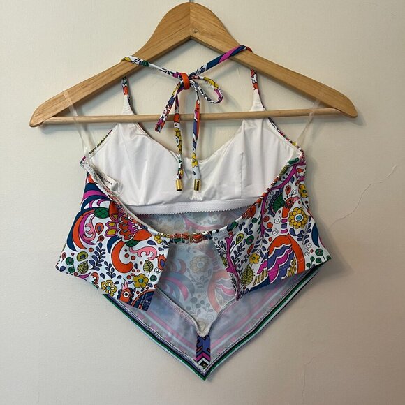 Trina Turk Halter Scarf Style Bikini Top - NWT - Size 4 - Picture 2 of 6